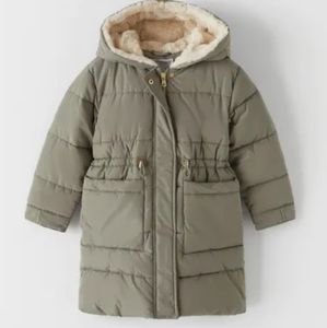 Zara Kids Olive Puffer Jacket